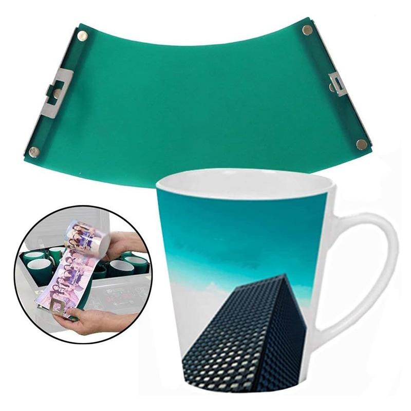 ABIY 3 Pack 3D Sublimation Silicone Conical Mug Wrap Mold Mug Clamp 12OZ Cup Clamp Fixture For Printing Mugs