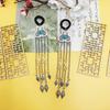 Vintage Floral Alloy Tassel Hair Accessory With Elastic Cord Boho Headband Women Travel Photography