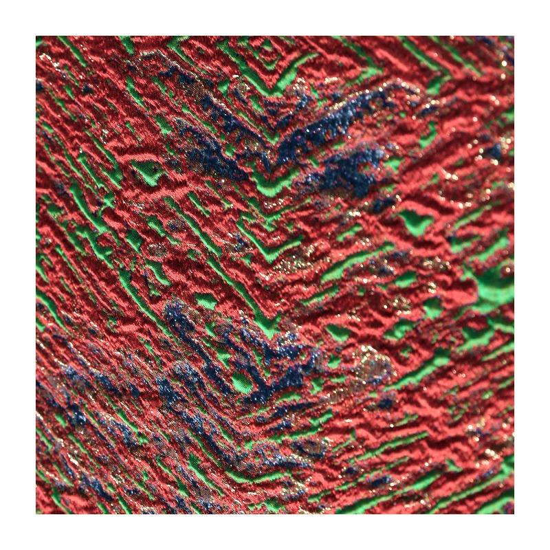 Red Green Undulating Veins Gilded Jacquard Heavy Texture Three-dimensional Chinese Style Coat Jacket Clothing Design Fabric