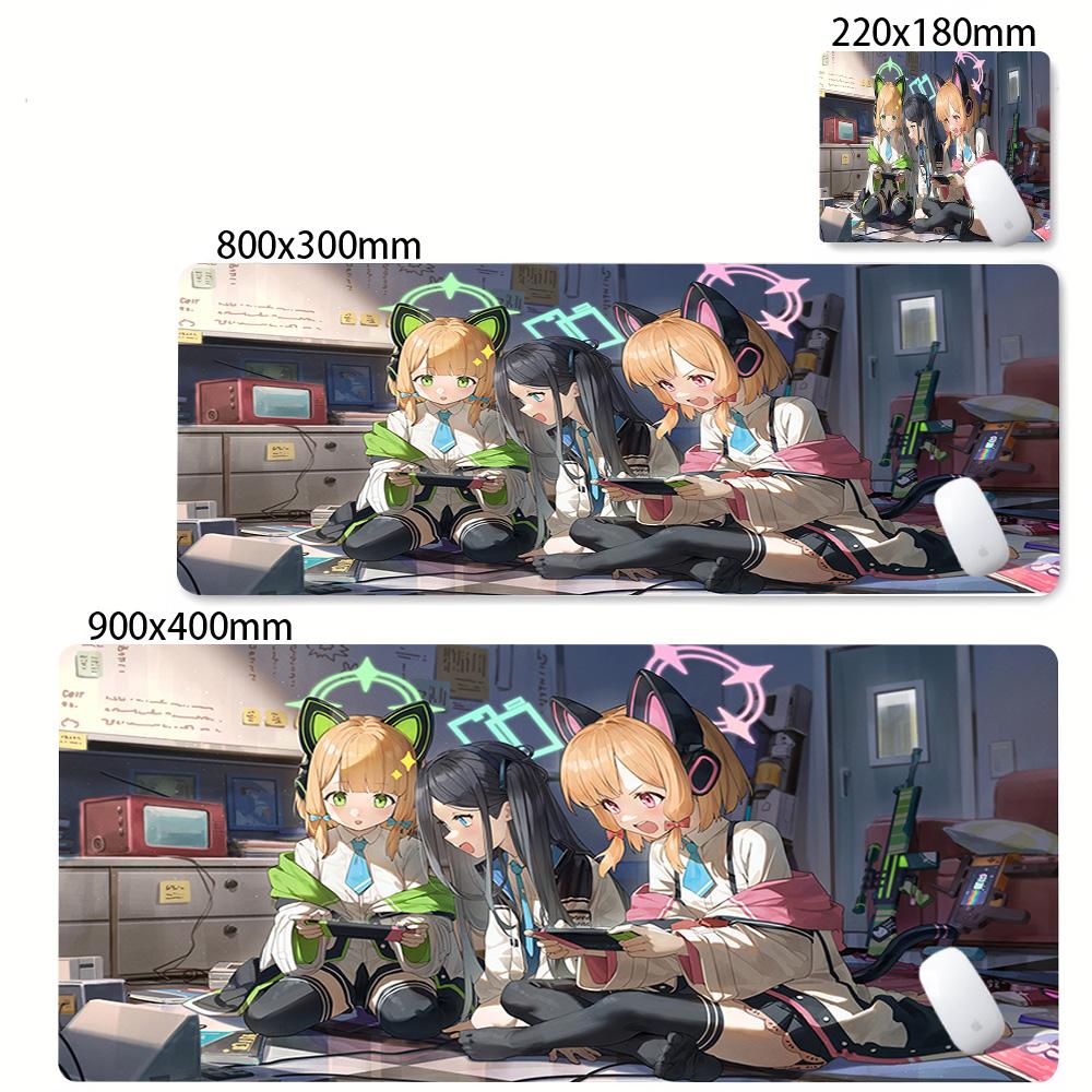 Cute Girl Mouse Pad Anime Blue Archive Kawaii Mousepad Laptop Pc Desk Mat Gamer Mats Large Mousepad NonSlip Keyboard Mouse Mat