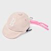 Basic Suede Ball Cap Pouch Keyring BOS (Pink)