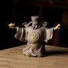 Ceramics God of Fortune Sculptures and Figurines High Quality Home Living Room Office Wealth Luck Feng Shui Decor Statue
