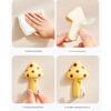 Detachable Mushroom Hooks High Capacity Wall Hooks Creative Room Decoration Perfect for Hanging Towels Robes Curtains HX6C