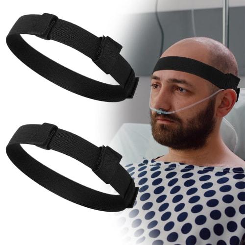 2-Piece Nasal Oxygen Cannula Ear Protector, Cannula Headband, Adjustable Oxygen Tube Ear Protector, Nasal Cannula Holder, Soft Nasal Oxygen Tube Clip