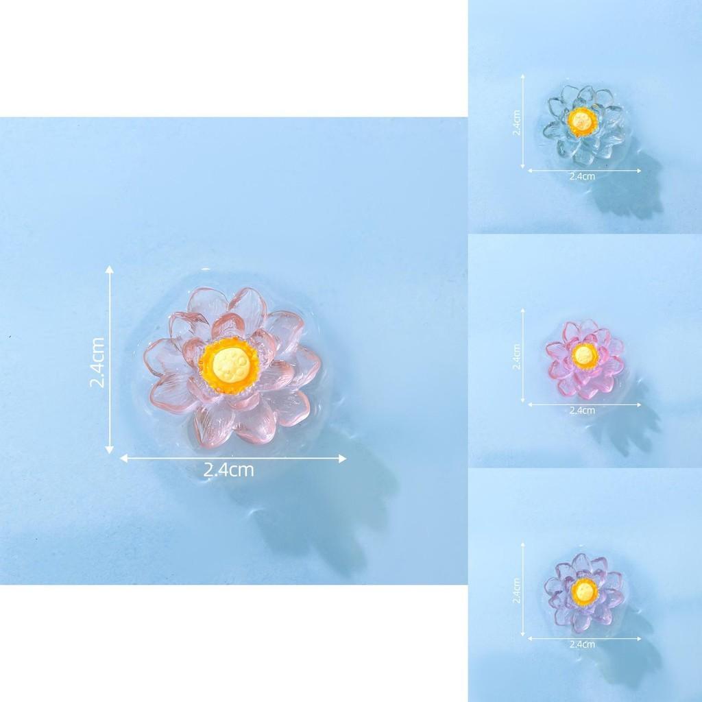 Vibrant Glowing Lotus Decorative Resin Plants For Diy Aquarium Decorations