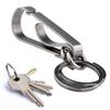 Stainless Steel Keychain Portable Rustproof Double Rings Designs for Traveler and Professionals
