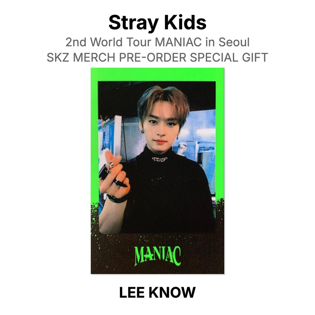 Stray Kids 2nd World Tour MANIAC in Seoul SKZ MERCH PRE-ORDER SPECIAL GIFT Official Photocard