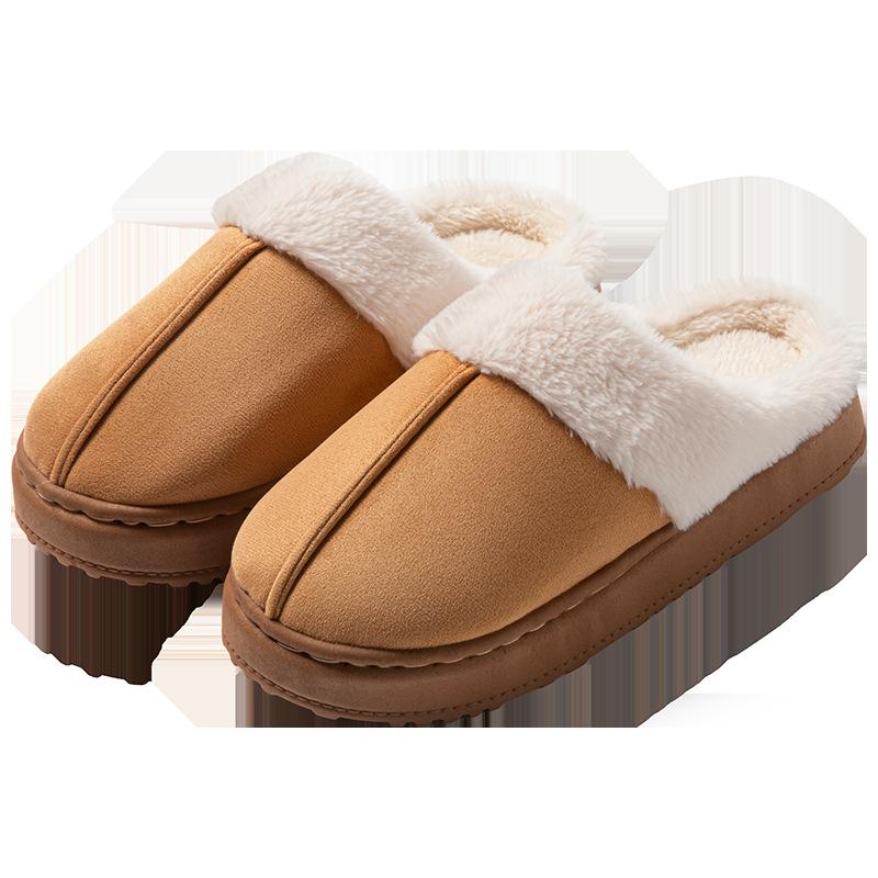 Plush cotton mop thickened winter home fleece can keep warm couple slippers cotton slippers