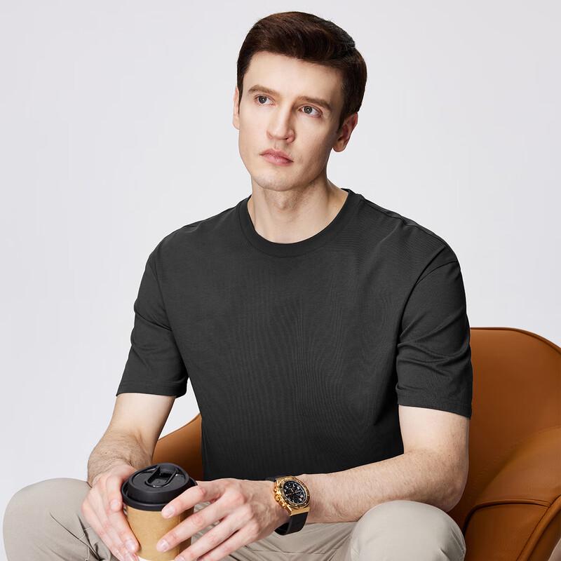 Shanshan Men s Pure Cotton Round Neck Short-Sleeve T-shirt L