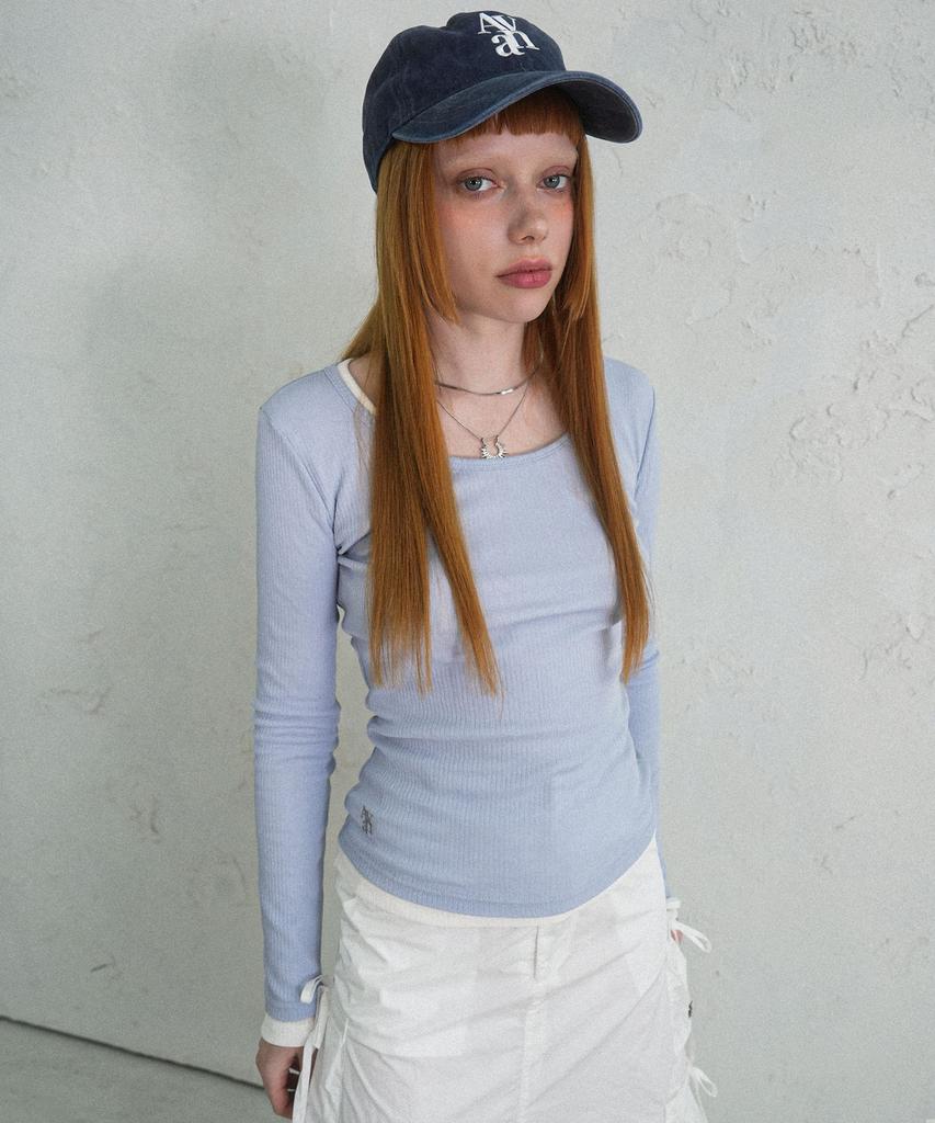 AVANDRESS Aa Layered U-Neck Long Sleeve - 7Col