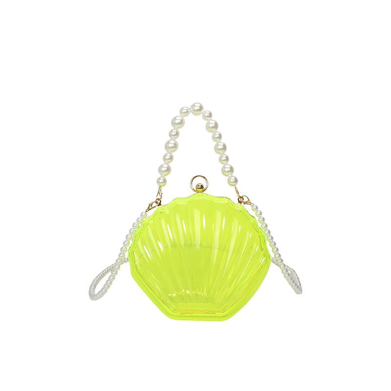 Evening Bags for Women Transparent Shell Bag Clutch Box Handbags Pearl Chain Crossbody Bag Acrylic Purse Shoulder Bag