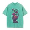 Anime JoJos Bizarre Adventure Higashikata Jousuke Graphic T Shirt Men Casual Cotton Tshirt Vintage Washed Tshirt Harajuku Tops