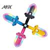 Neon Spinner Geschenke für Jungen 4-in-1 Drehender Fidget Lichtschwert Spielzeug, LED Buntes Aufleuchtendes Drehbarer Griff mit Lustigen Schreibtischspielzeugen Angst Bewegungsensor