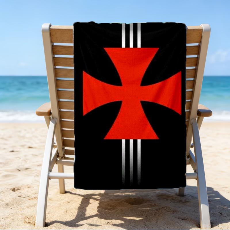 Vasco Fußballverein Bedrucktes Strandtuch, Superweiche Mikrofaser, Perfektes Geschenk Geburtstag, für Pool, Strand, Reisen, für Familie und Freunde