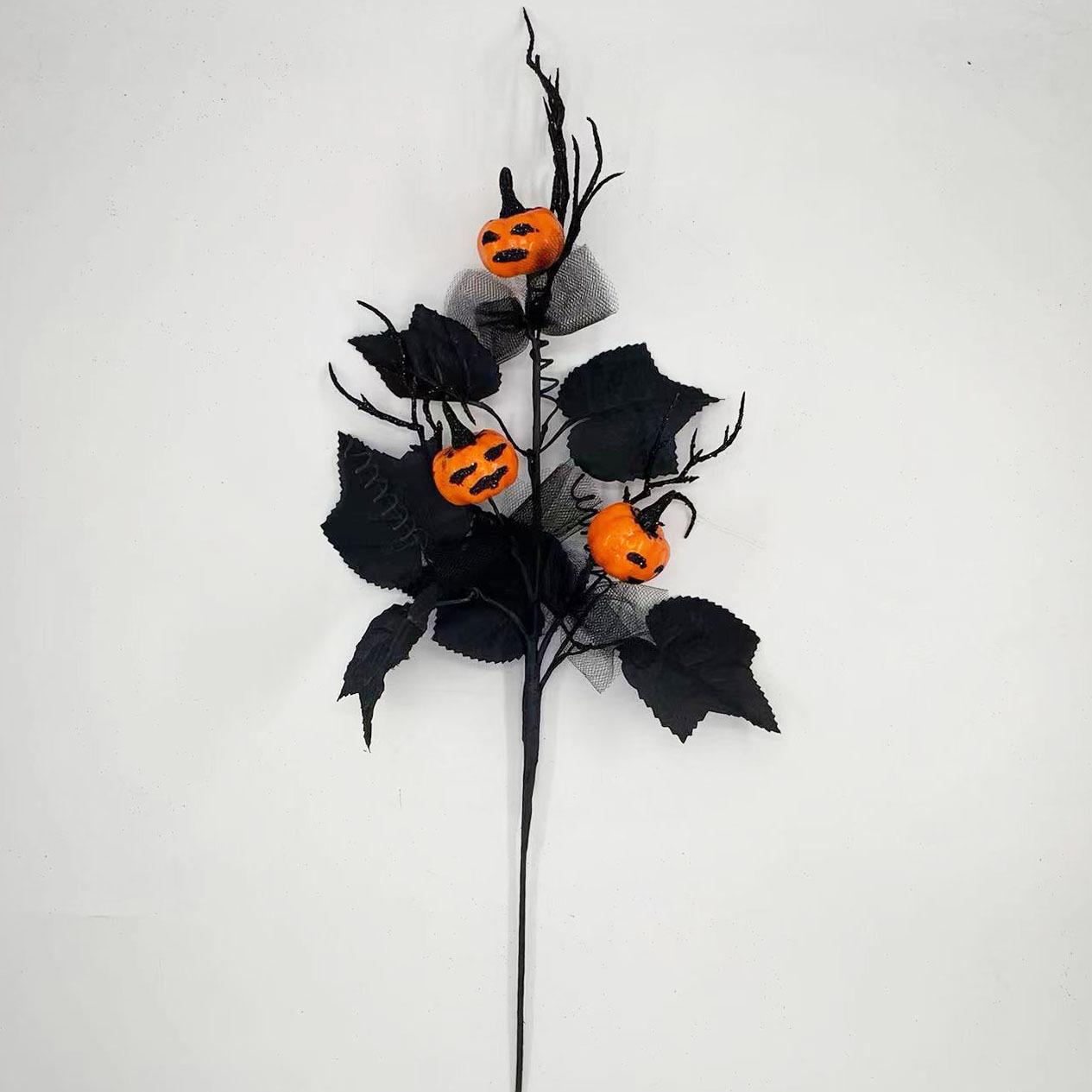 

Хэллоуин Ветки Пики Стебли Блеск Искусственная Ветка с Тыквами Ягодами Черный для Ваз Дом с Привидениями Готический Цветочный Декор Искусственные Ягодные Стебли