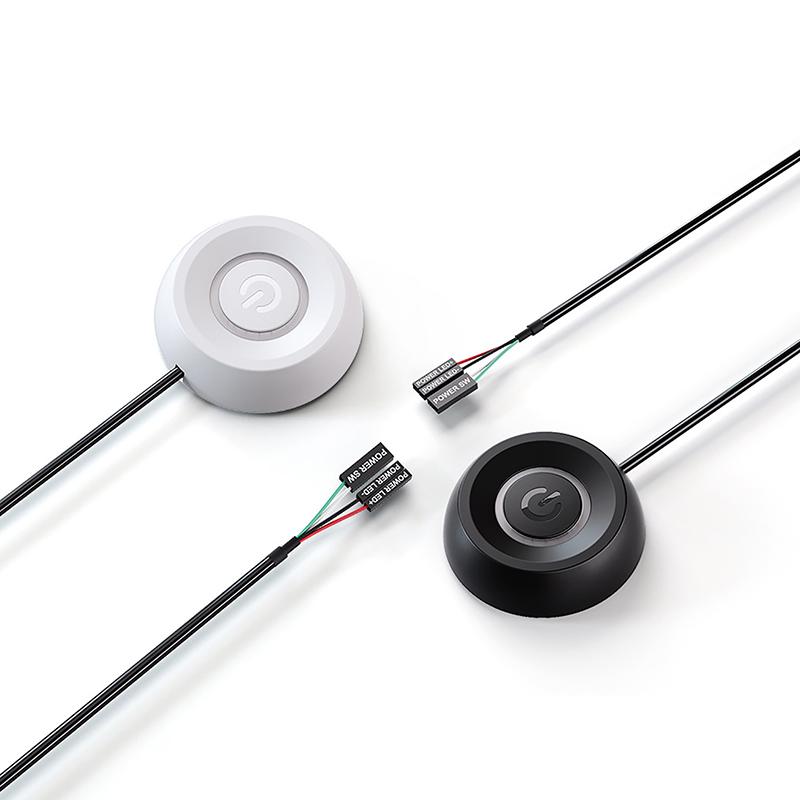 1Pc Desktop Computer Power Button Switch Push Button External Start Round Power Button Extension Cable For PC Motherboard