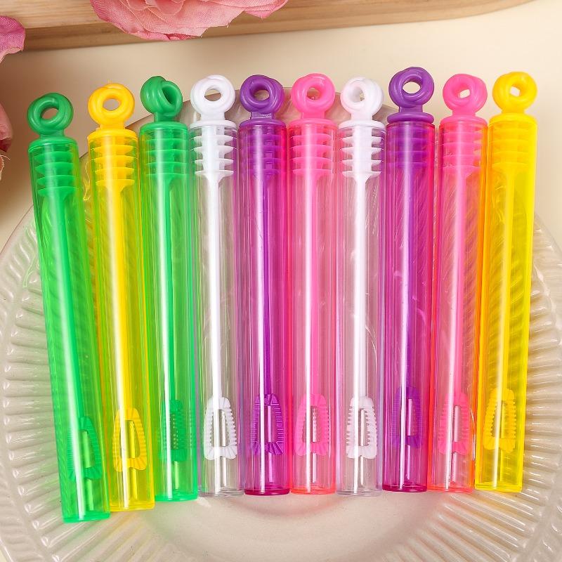 48-10PCS Mini Colorful Bubble Wand Tube Creative Empty Soap Bottles Wedding Party Decoration Gifts For Guest Kids Toys Wholesale