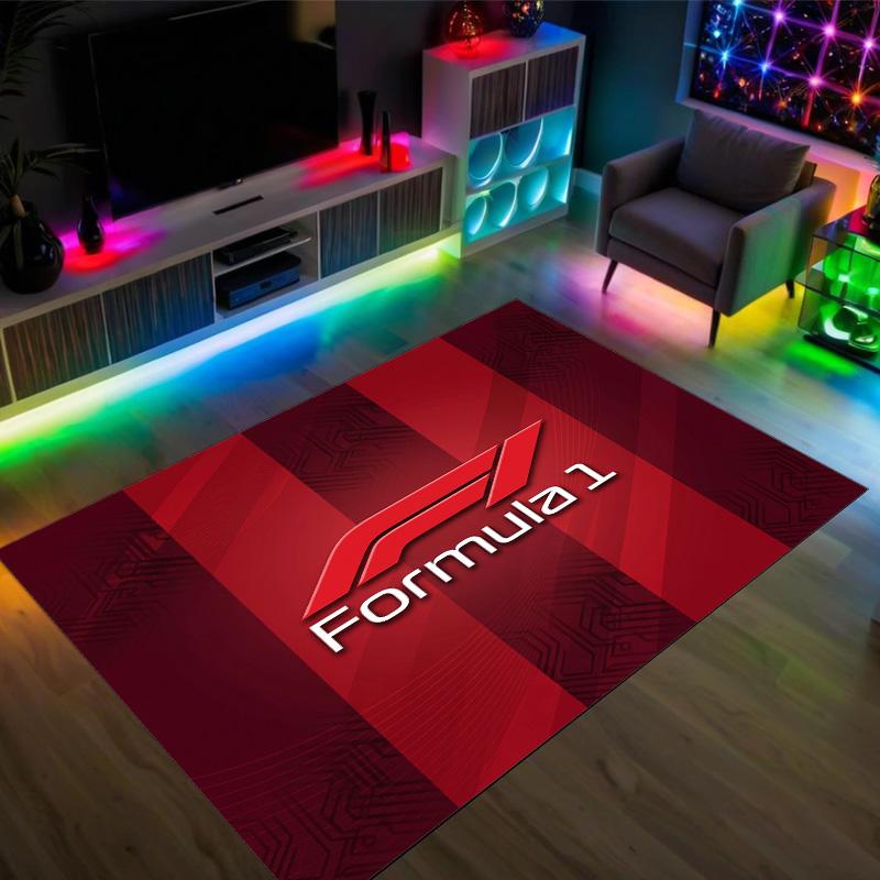 Tappeto in Velluto di Cristallo Design F1 Accogliente Non?Tappeto Stampato Antiscivolo per Camera da Letto Soggiorno Ingresso
