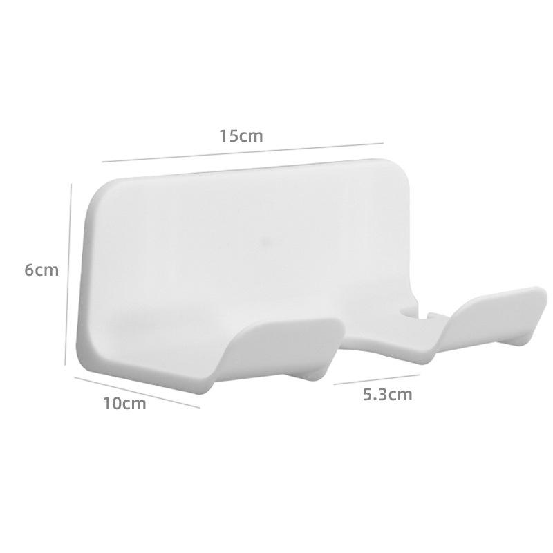 Утолщенная настенная полка для фена для ванной комнаты без сверления Classic White