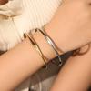 Stainless Steel Opening Bracelet 18K Gold Plated Stainless Steel Bracelet  For Women