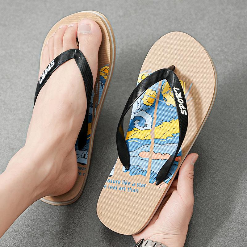 Fashion Summer beach outdoor sandals fashion flip-flops men's lightweight non-slip flip-flops casual sports flip-flops men's shoes