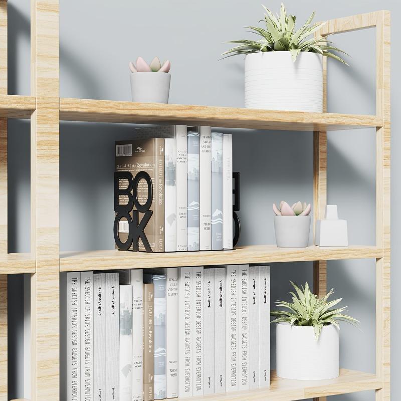 1pc Iron Bookends Book Stand Support  for Home Office and Library Non Slip Rack Shelf Holder School Stationery Accessories