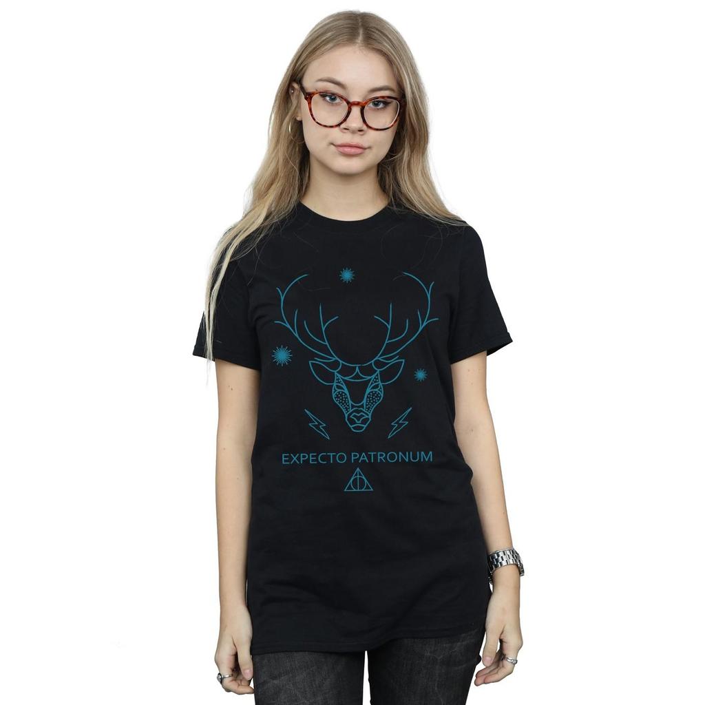 Harry Potter Womens/Ladies Expecto Patronum Cotton Boyfriend T-Shirt