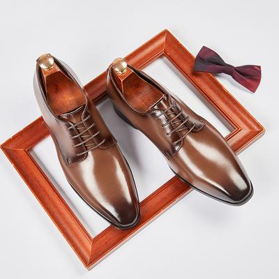 Pantofi din piele pentru bărbați, piele naturală, îmbrăcăminte formală de afaceri, noi, simpli, de vară, ascuțiți, în stil britanic, pantofi de mire de nuntă