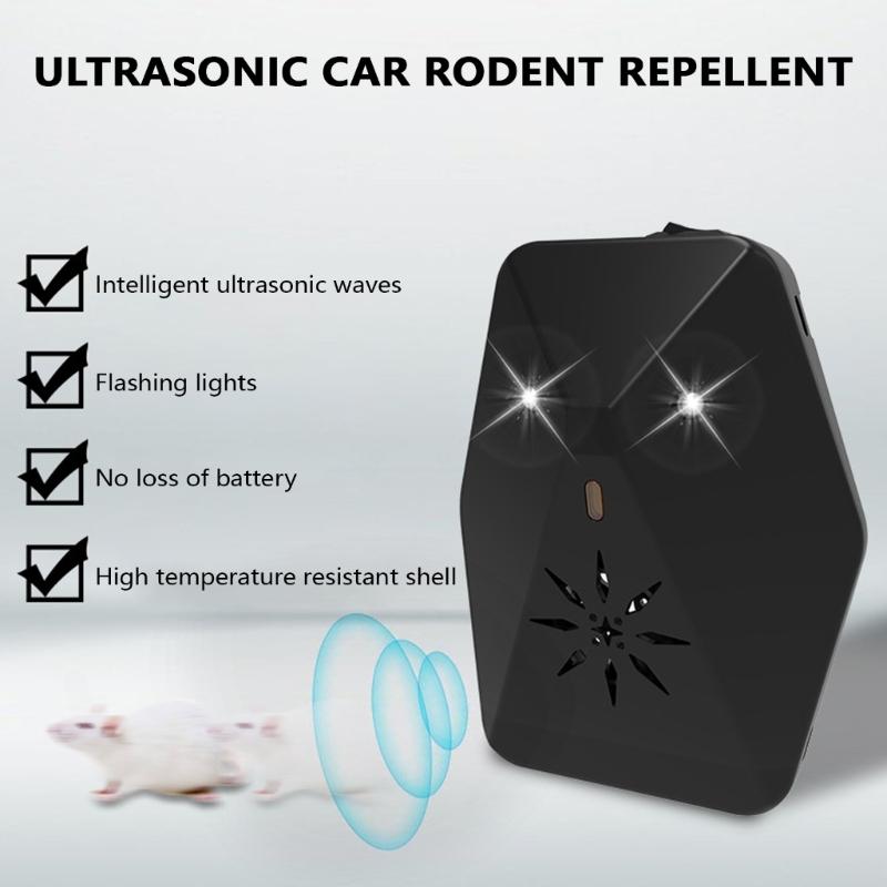 Vehicle Marten Mouse Deterrents Systems, Multifrequency Ultrasonic and Light Emission, Plugs and Play, Easy Installation