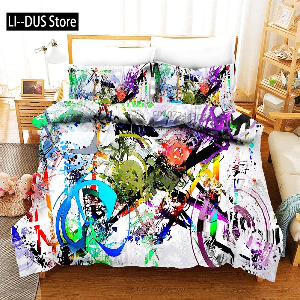Sexy Girl Motocross Duvet Cover Extreme Sports Theme Bedding Set for Boys Teens Man Microfiber 3D Beauty Queen King Quilt Cover