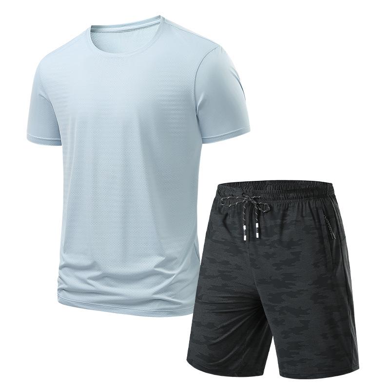 Breathable Sports Suit T-shirt Men's Shorts Casual Two-piece Suit Men's Lightweight Breathable Quick-drying