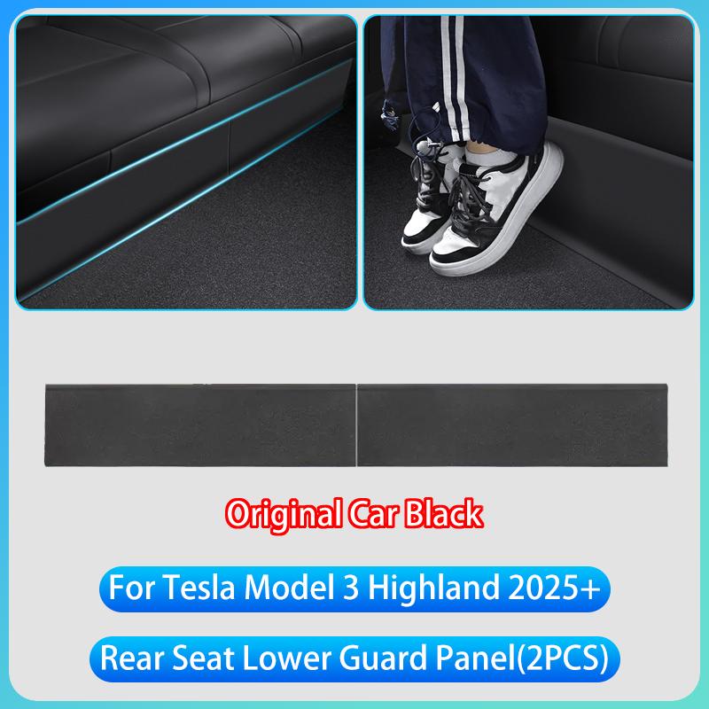 For Tesla Model 3 Highland 2025 Launch ABS Front Rear Door Sill Protector Threshold Strip Anti-kick Guard Panel Waterproof Pad For Model 3 2025