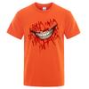Evil Clown Smile Printing Tops Men Women Casual Tee Clothes T-Shirts Crewneck Summer T-Shirt Sweat Cotton Loose T Shirt Couple
