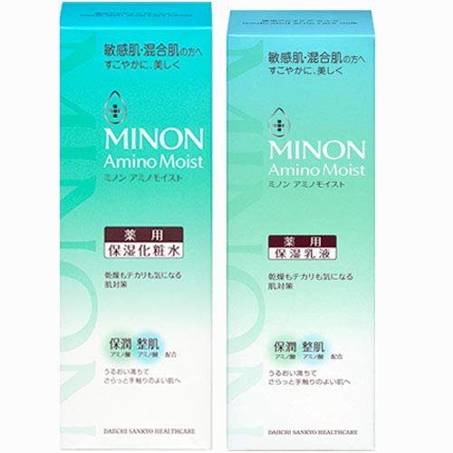 

[Лосьон + Эмульсия] Minon Amino Moist Лечебный лосьон для лечения акне 150 мл (4987107624871) + Молоко 100г (4987107624925)