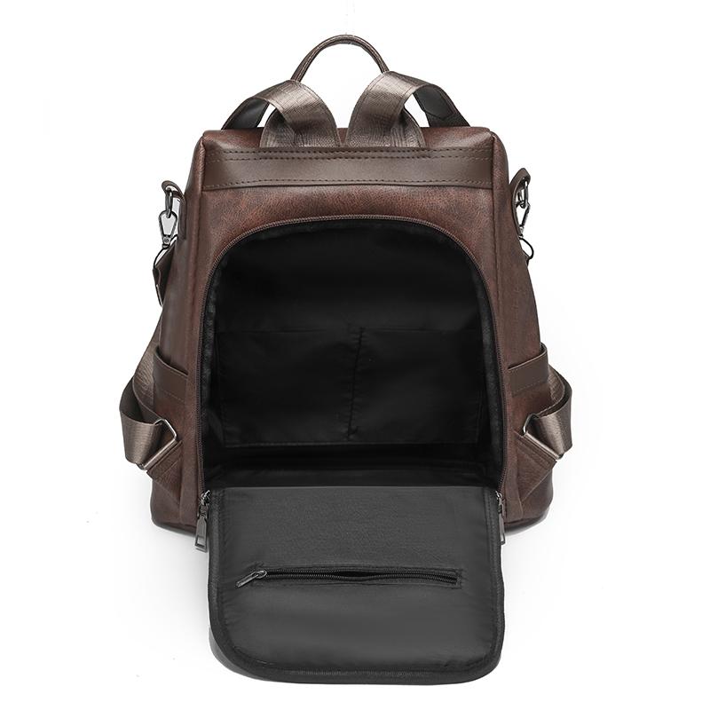 PU Backpack Women's Large Capacity Tassel Backpack Lightweight Multi-function Shoulder Bag