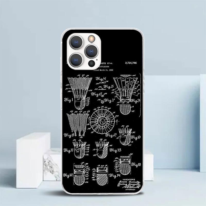 Badminton Sport Soft Cover for iPhone 16 17 Air 15 14 Pro Max 16E Phone Case 13 Mini 12 11 7 SE 8 Print Pattern Fit Cases 16 17