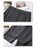 Women's High-Waisted Gray Wide-Leg Suit Pants - Spring/Summer 2025 Collection