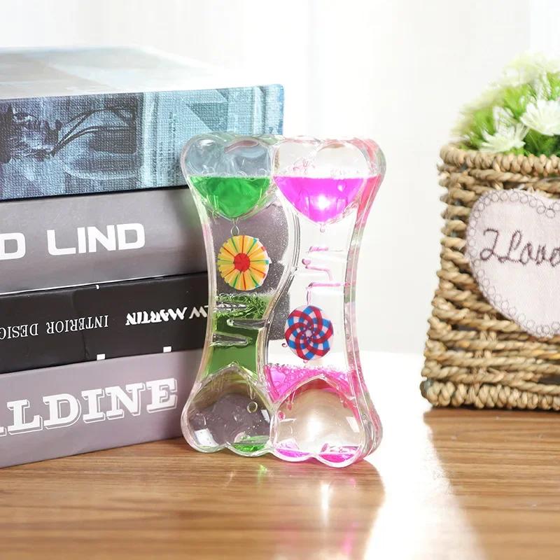 New Product Slide Oil Drop Decompression Toy Acrylic Liquid Hourglass Dynamic Multi Color Oil Leak Home Desktop Decoration Gift