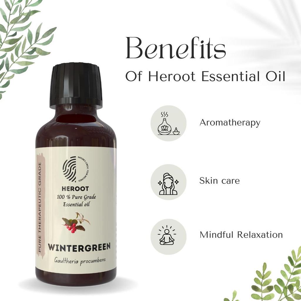 Gaulthérie 100% Pure Huile Essentielle Naturelle Aromathérapie de Qualité Thérapeutique