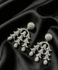 Elegant Trumpet Flower Zircon Earrings: High-Quality S925 Silver Needle, Versatile Medium-Length Design for Women