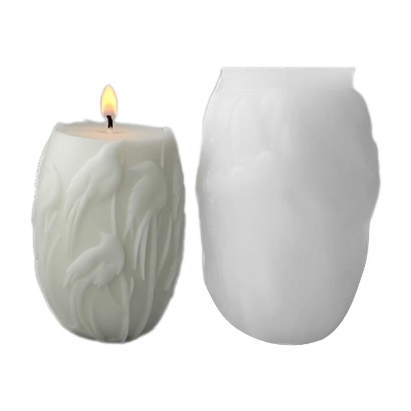 Forme unice de meșteșuguri pentru lumânări din silicon, în formă de cilindru, pentru fabricarea de săpun și lumânări parfumate
