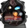 Schoolbag Backpack Women's 1011 Summer New Korean Version Simple Fashion Shoulder Women's Bag Soft Leather Backpack Travel School Bag