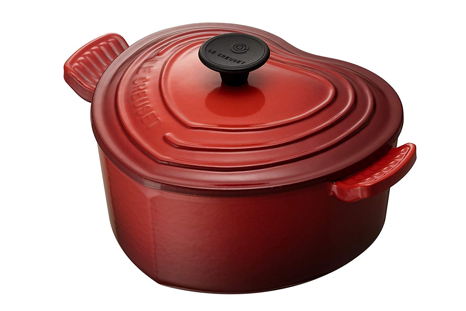 Le Creuset Cast Iron Enamel Cocotte Cherry Oven Perfect for Bridal and Distributed in Pot, d Amour, Red, Gas, Induction, Compatible, Weddings,