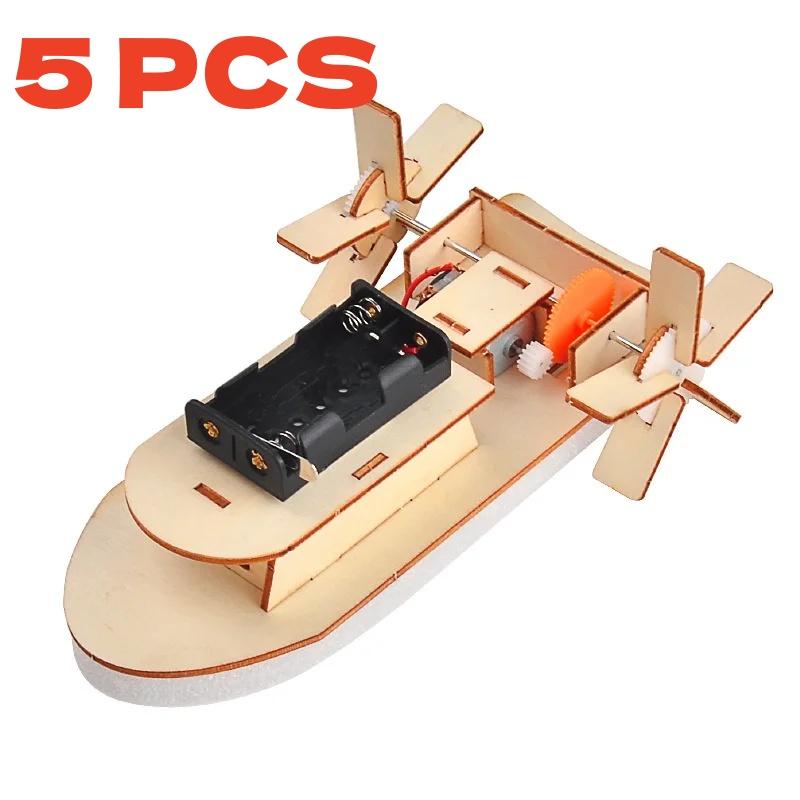 DIY Wooden Ship Model Small Maker Material Gift Toy Science Experiment Set Assembly Material Packaging Toy Birthday Gift