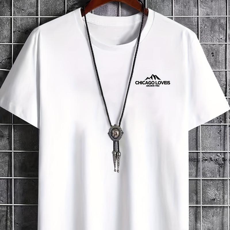 

Chicago Loves Minimal T-Shirt,Soft Breathable & Fade-Resistant, Classic Fit for Daily Casual Wear XXL белый