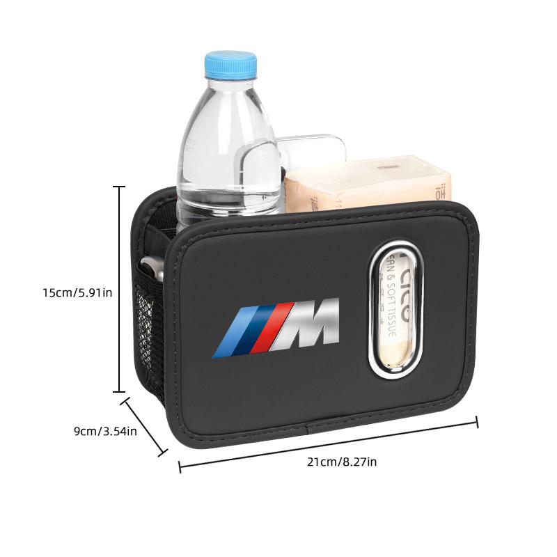 Car Door Organizer Hanging NFGJS4 N Leather Tissue Storage Holder Accessories For BMW E90 G80 M3 G30 M5 F82 F83 F20 F21 G42 F95 F96 G06 G