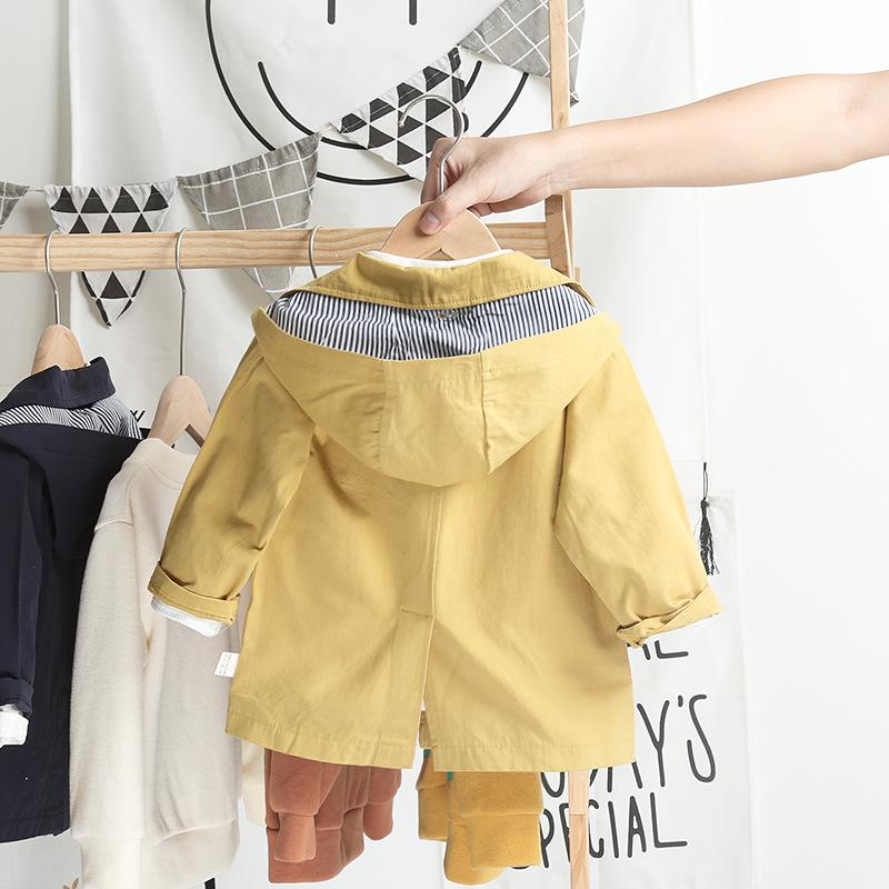 Mittellanger lässiger Trenchcoat für Jungen für Frühling und Herbst