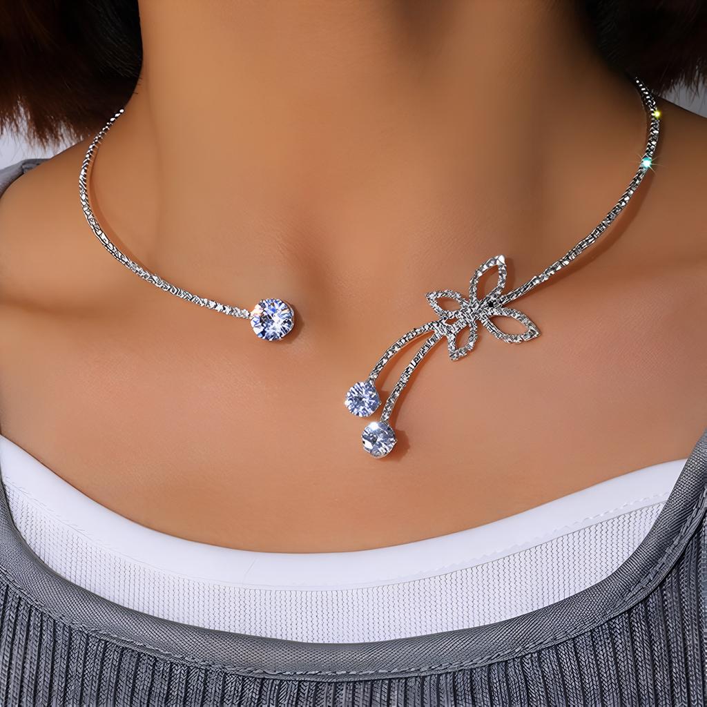 Delicate Adjustable Open Butterfly Collar Toque Jewelry Women Round Necklace Accessories