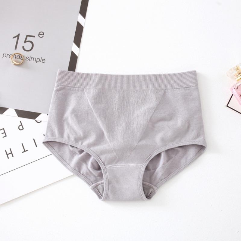 Women's seamless underwear, belly and hip lift mid-waist cotton briefs, comfortable and breathable shorts, women's underwear