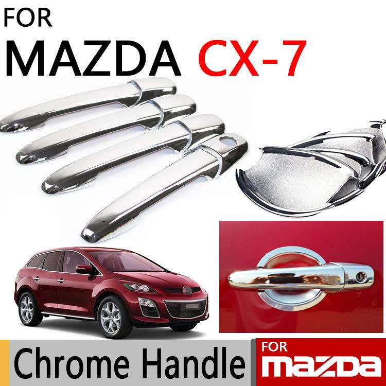 For Mazda CX-7 2006-2011 Accessories Chrome Door Handle CX7 2007 2008 2009 2010 Luxury No Rust Car Sticker Car Styling